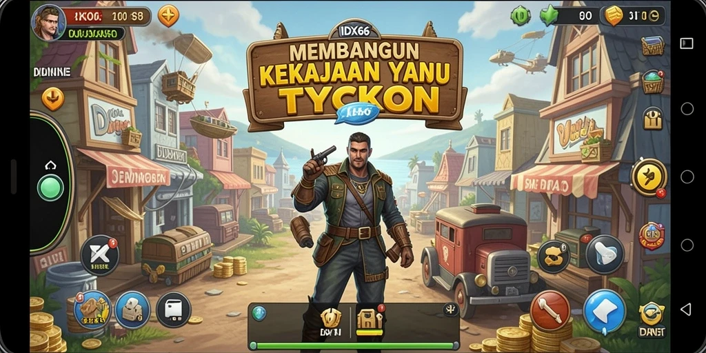 Screenshot gameplay IDX66 menunjukkan momen mengelola bisnis Tycoon.