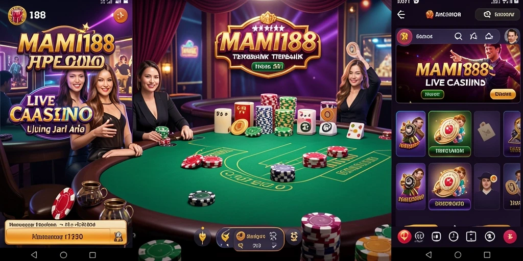 Tampilan utama gameplay MAMI188 yang menegangkan di Live Casino.