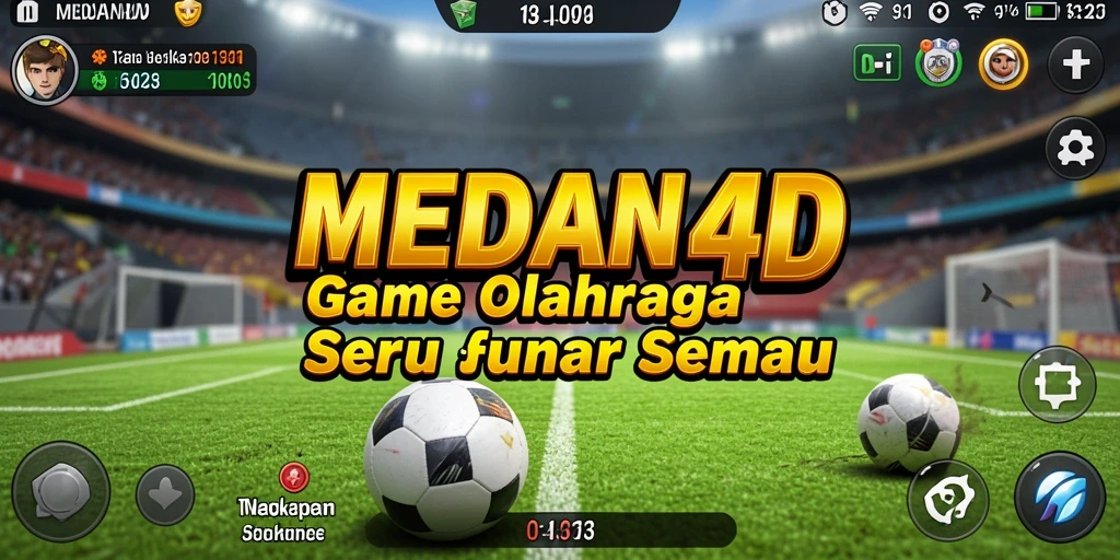Tampilan menawan dari gameplay olahraga yang seru.