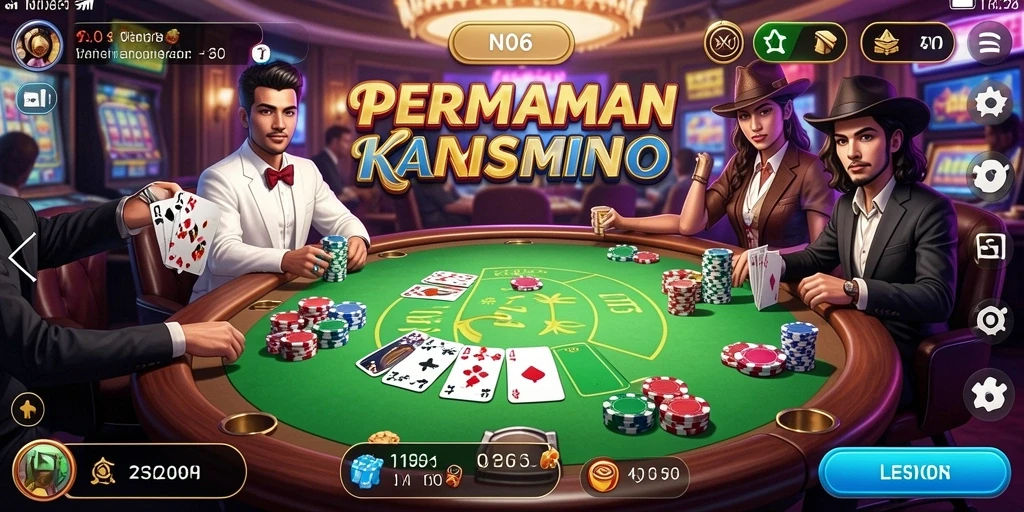 Tangkapan layar gameplay N06 menampilkan suasana Kasino yang mendebarkan.