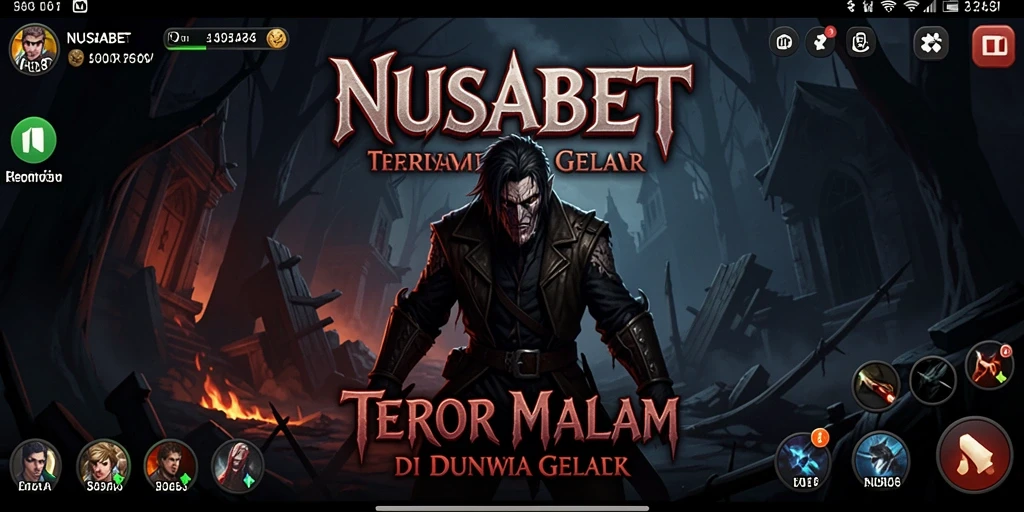 Tampilan gameplay menakutkan di NUSABET yang menyajikan suasana horor.