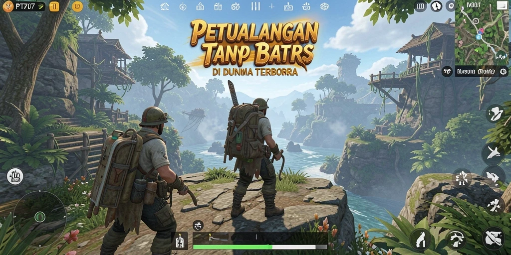 Tampilan gameplay yang mendebarkan dalam dunia terbuka PT707.